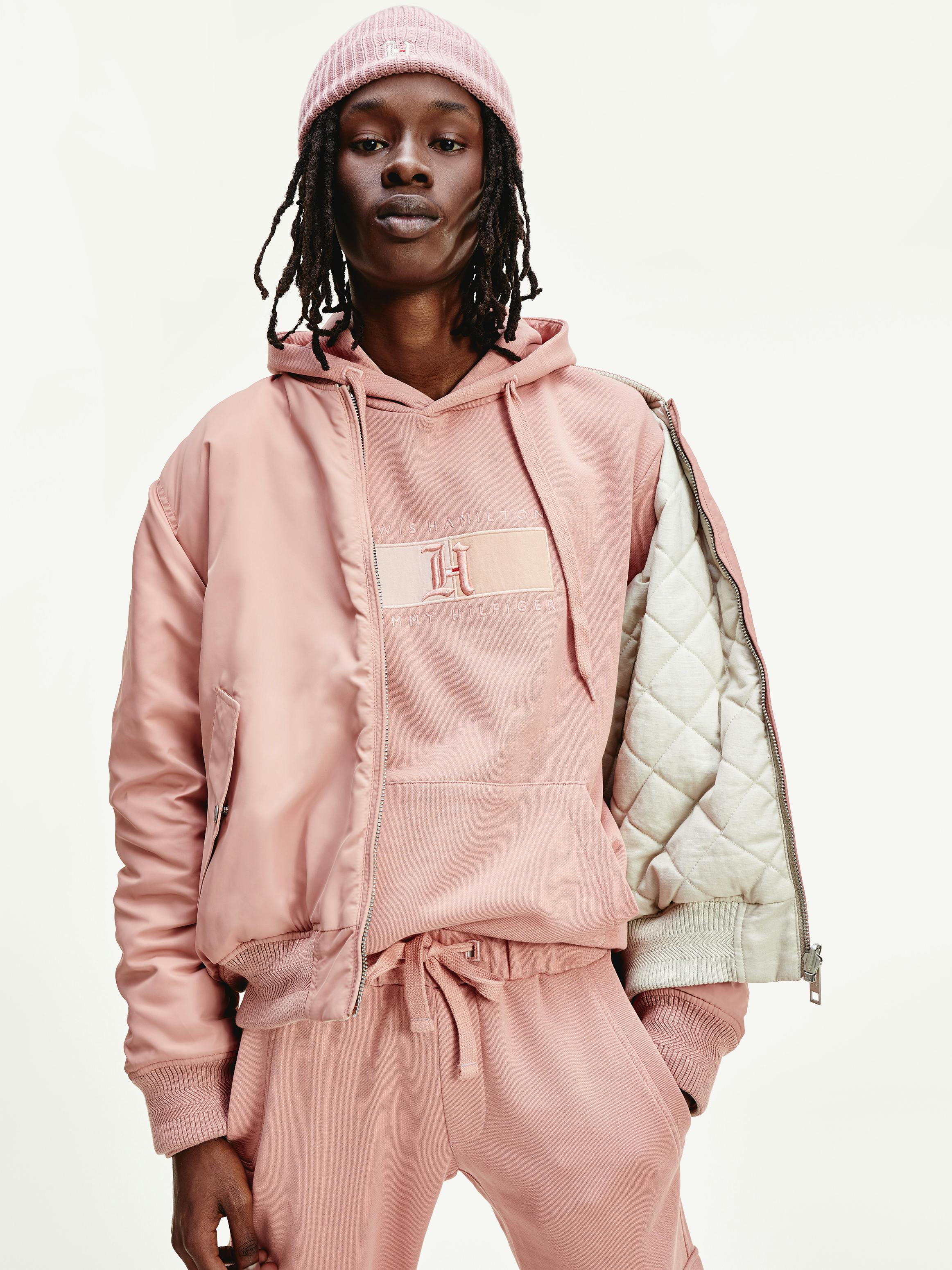 Lewis hamilton unisex cozy hooded bomber jacket Clearance