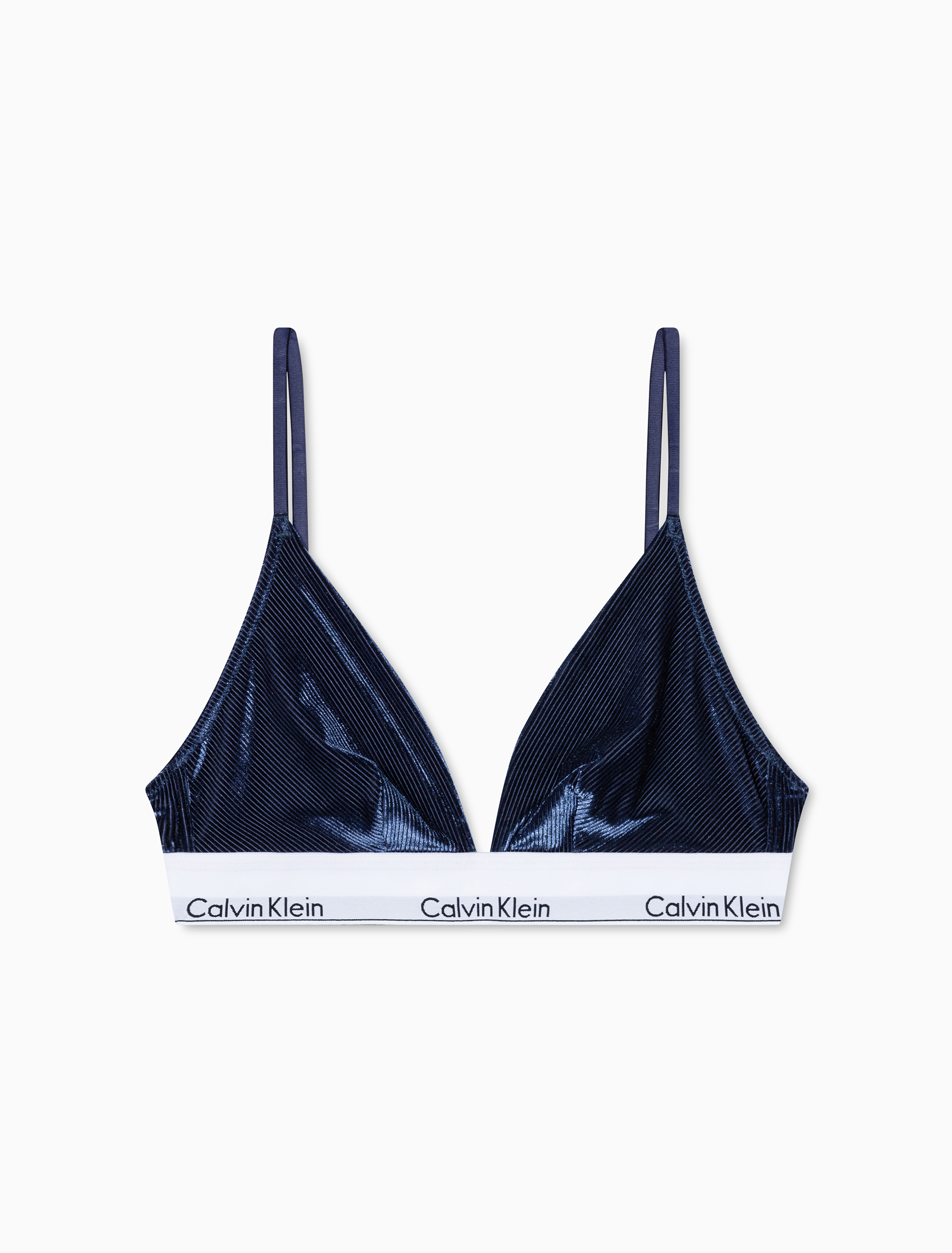 Modern Cotton Velvet Unlined Triangle Bralettes Triangles Calvin Klein 3724