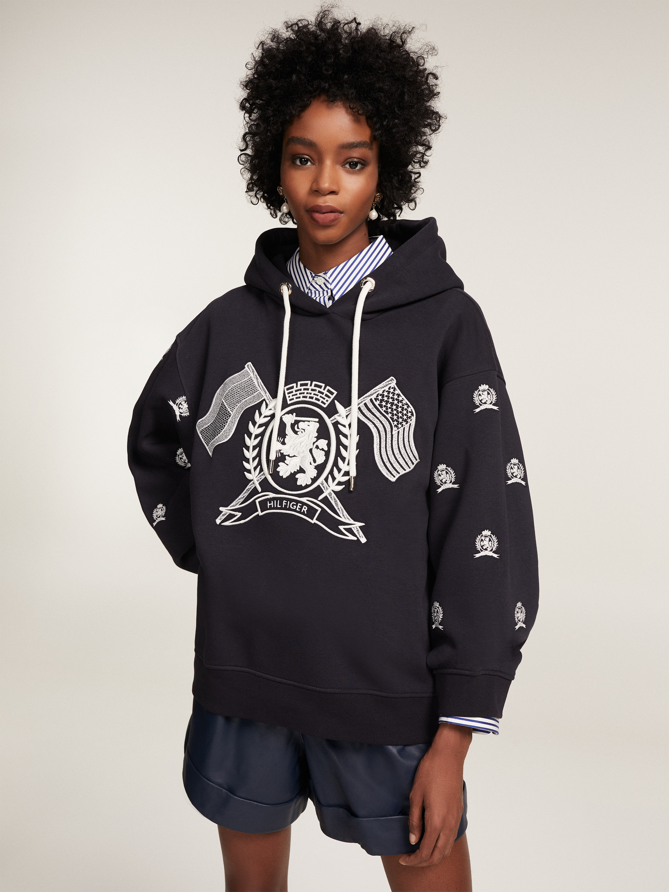 Crest hoodie tommy hilfiger store