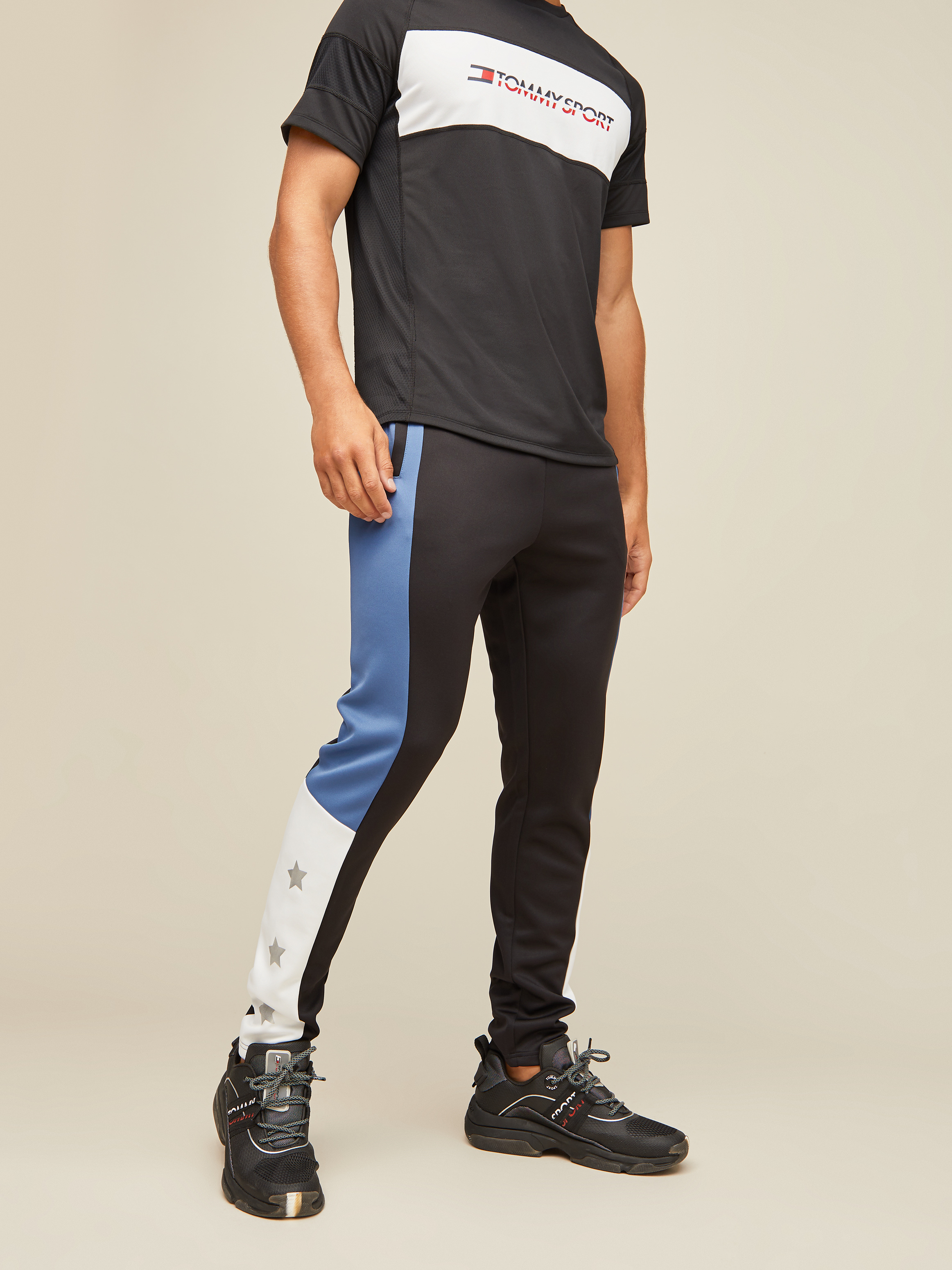 Joggers with reflective panel on sale