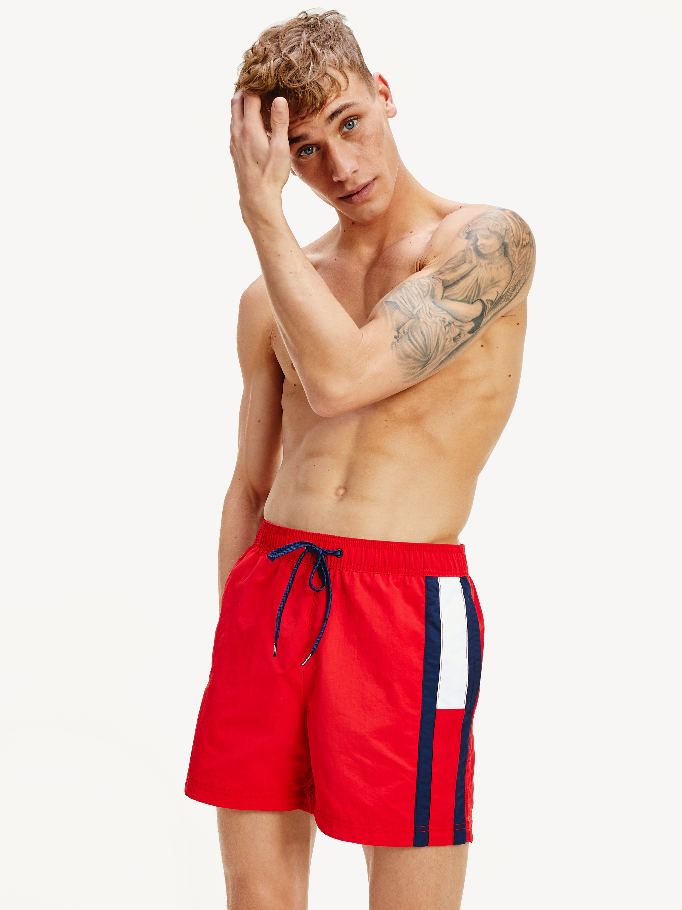 Flag Leg Swim Shorts | Swimwear | Tommy 