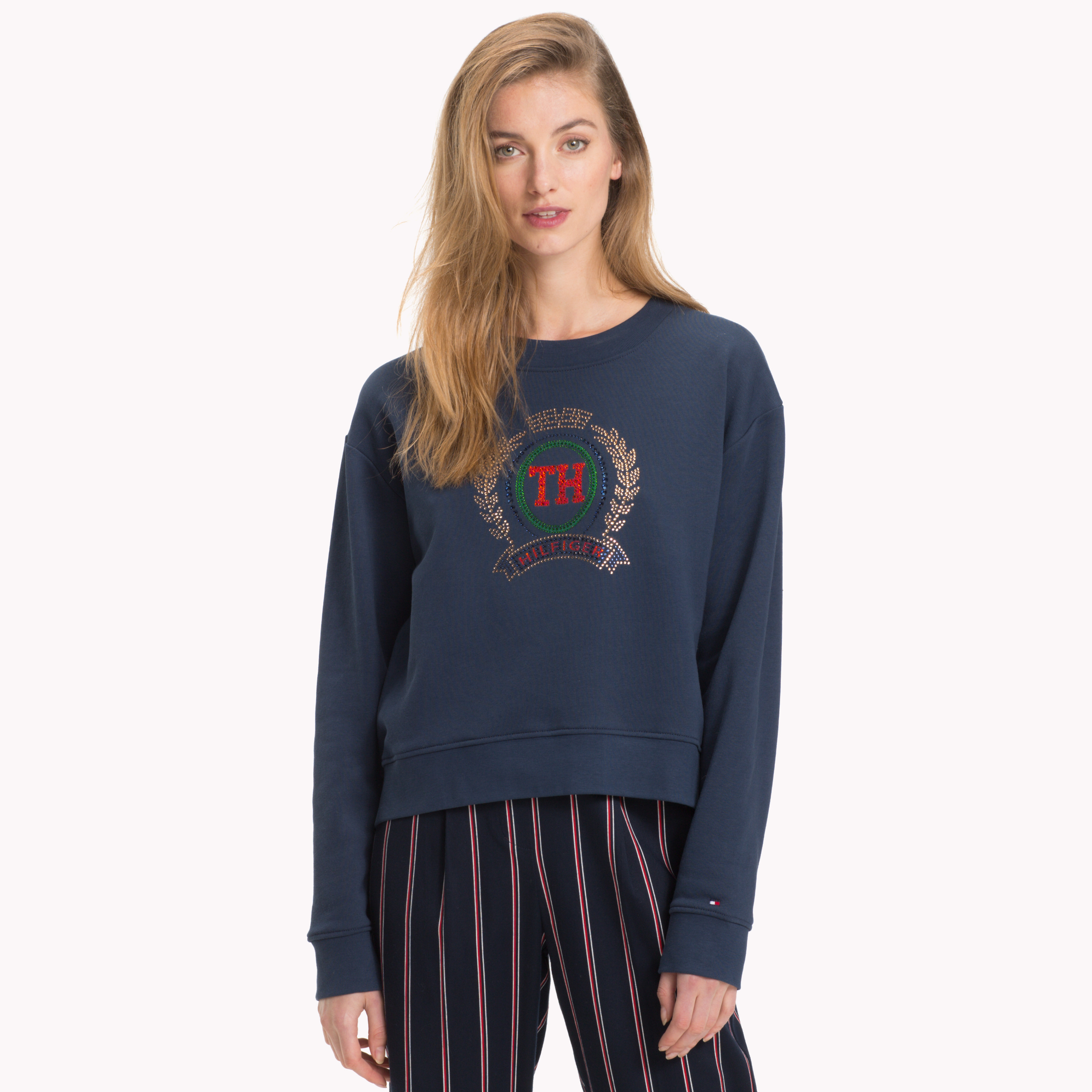 Tommy hilfiger crest sale sweatshirt