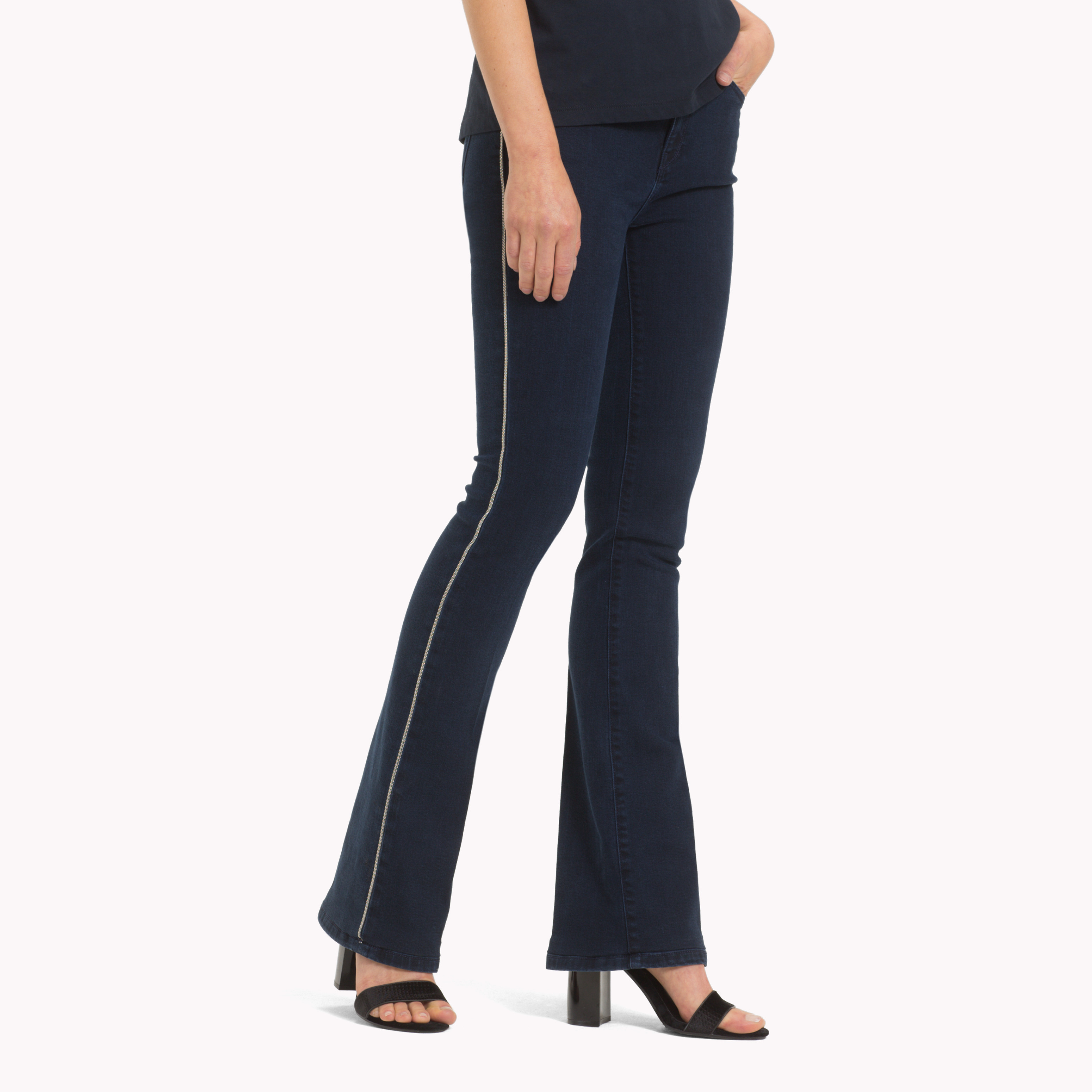 Blue Slim Bootcut Chain Detail Jeans Jeans Tommy Hilfiger