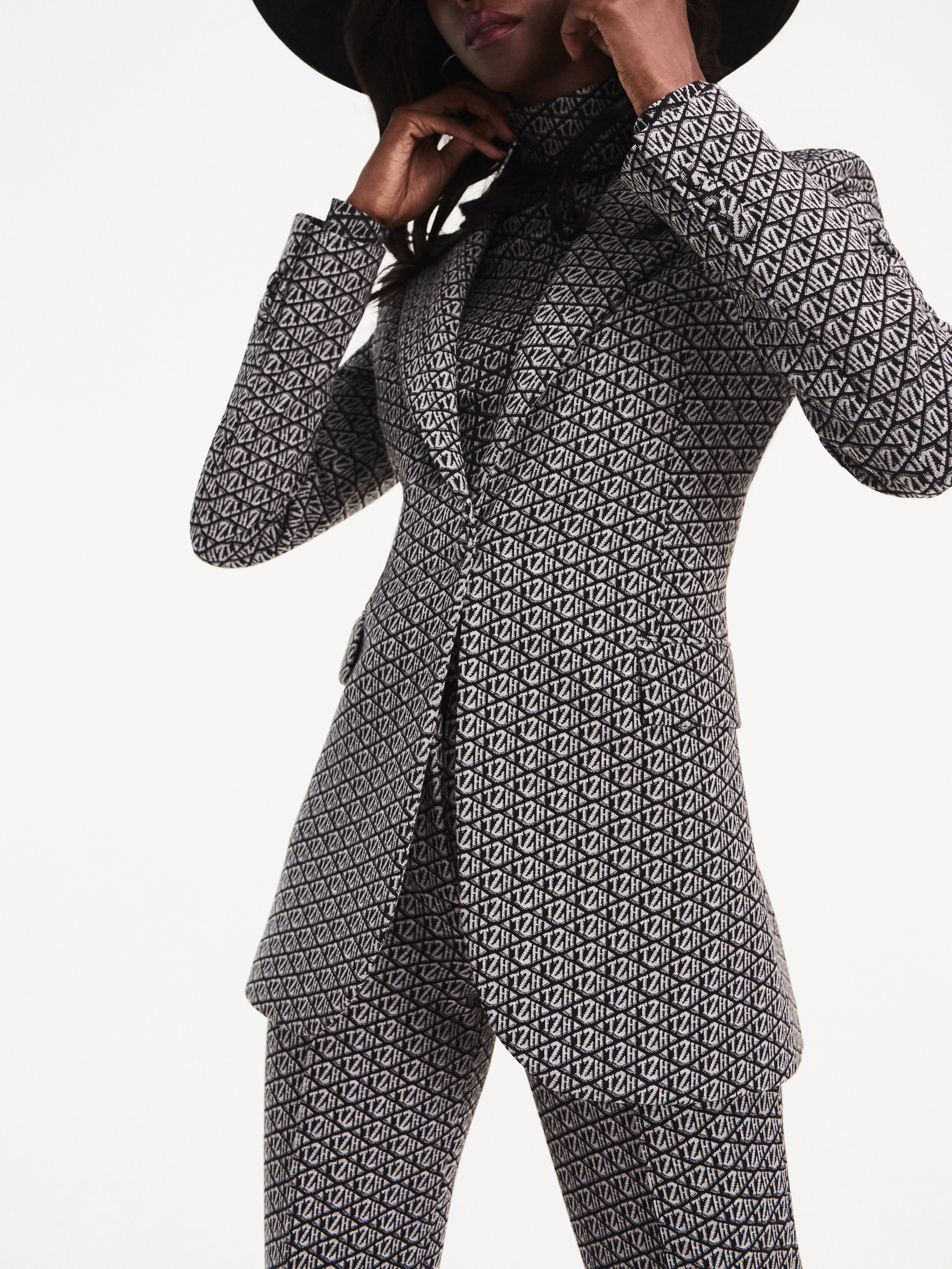 Zendaya Monogram Print Blazer | Blazers | Tommy Hilfiger Zendaya Monogram Print Blazer | Blazers | Tommy Hilfiger