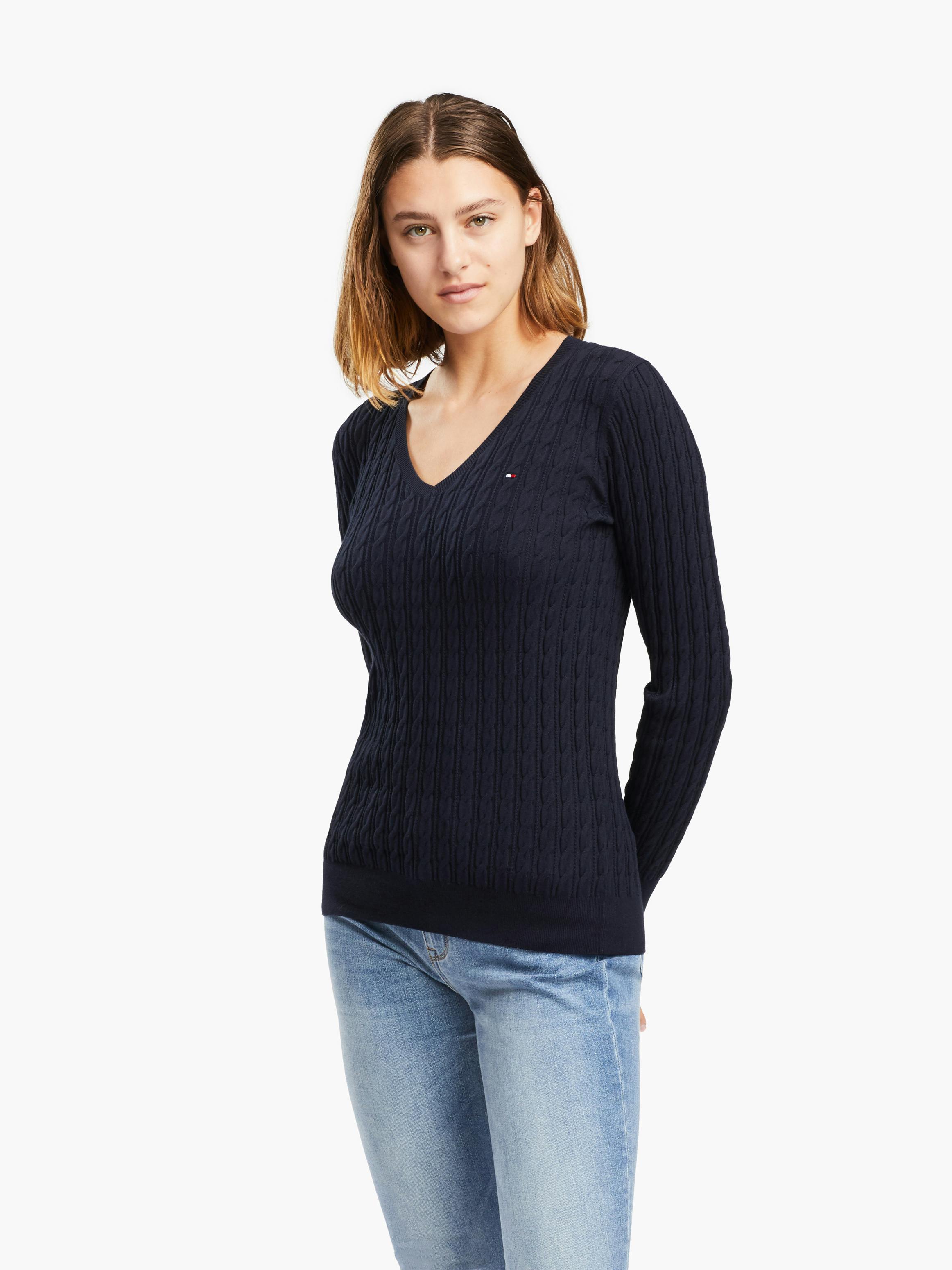 Womens navy tommy hilfiger jumper Outlet