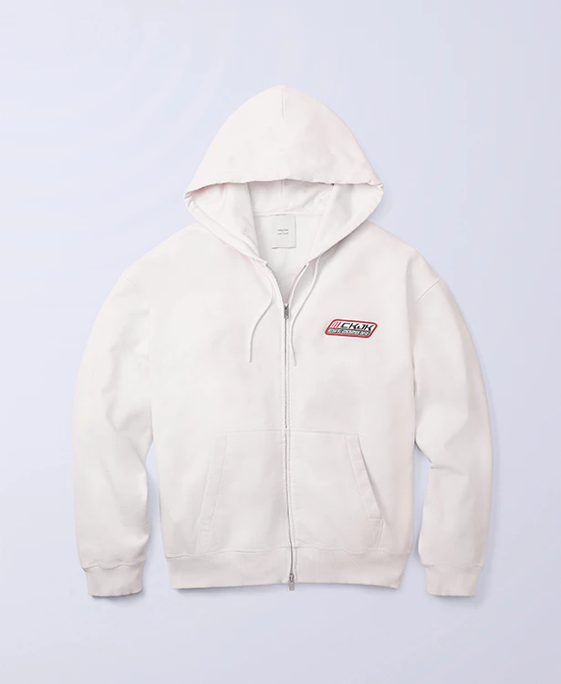 CKJK White Terry Relaxed Hoodie