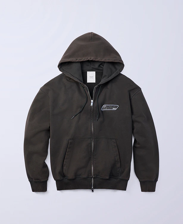 CKJK Black Terry Relaxed Hoodie