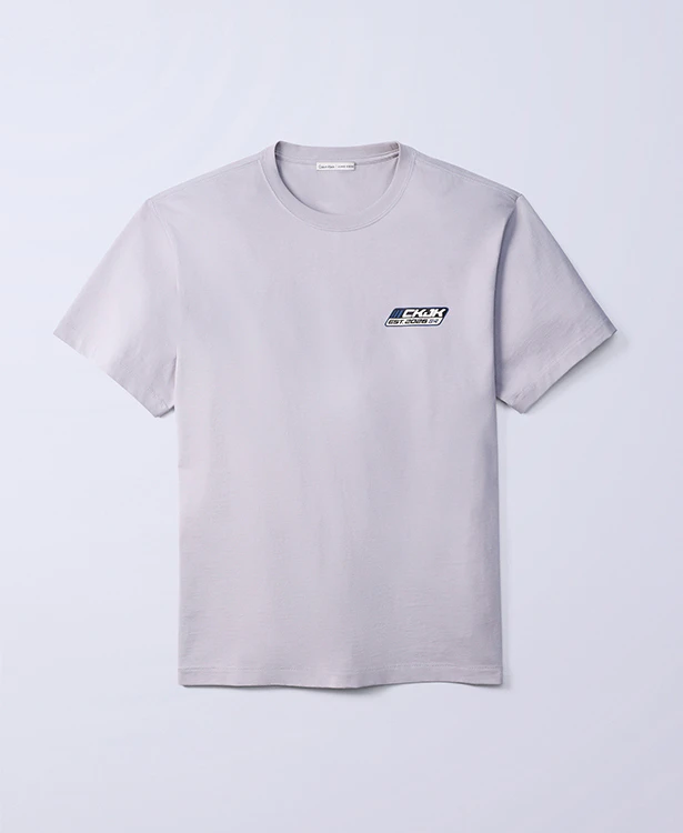 CKJK Silver Logo Badge Relaxed T-Shirt