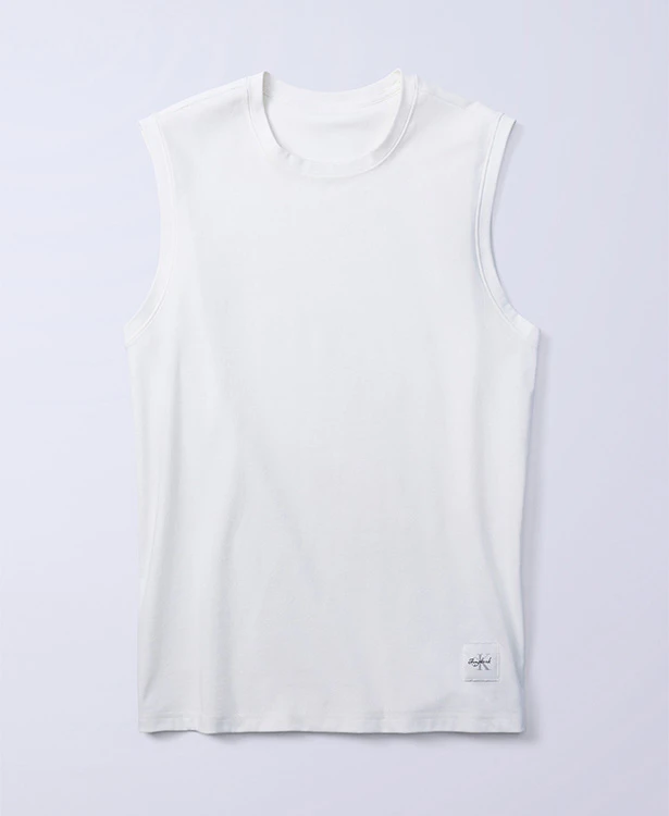 CKJK White Muscle Tank Top