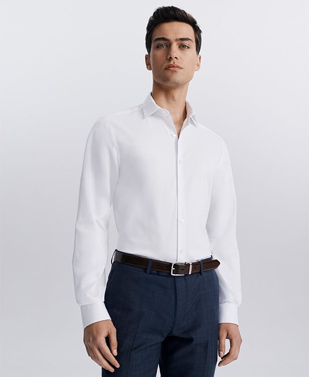 Textured Wash-N-Wear Shirt